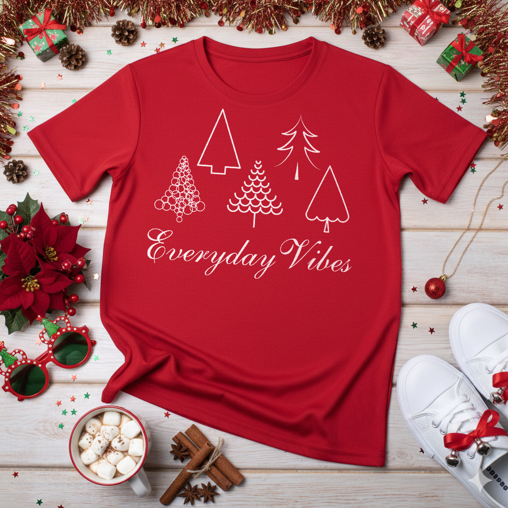 EVERVIBE Unisex Soft Cotton Printed T-Shirt for Men & Women | “Everyday Vibes.” Minimal Aesthetic Graphic Tee | Half Sleeve Round Neck Casual Wear